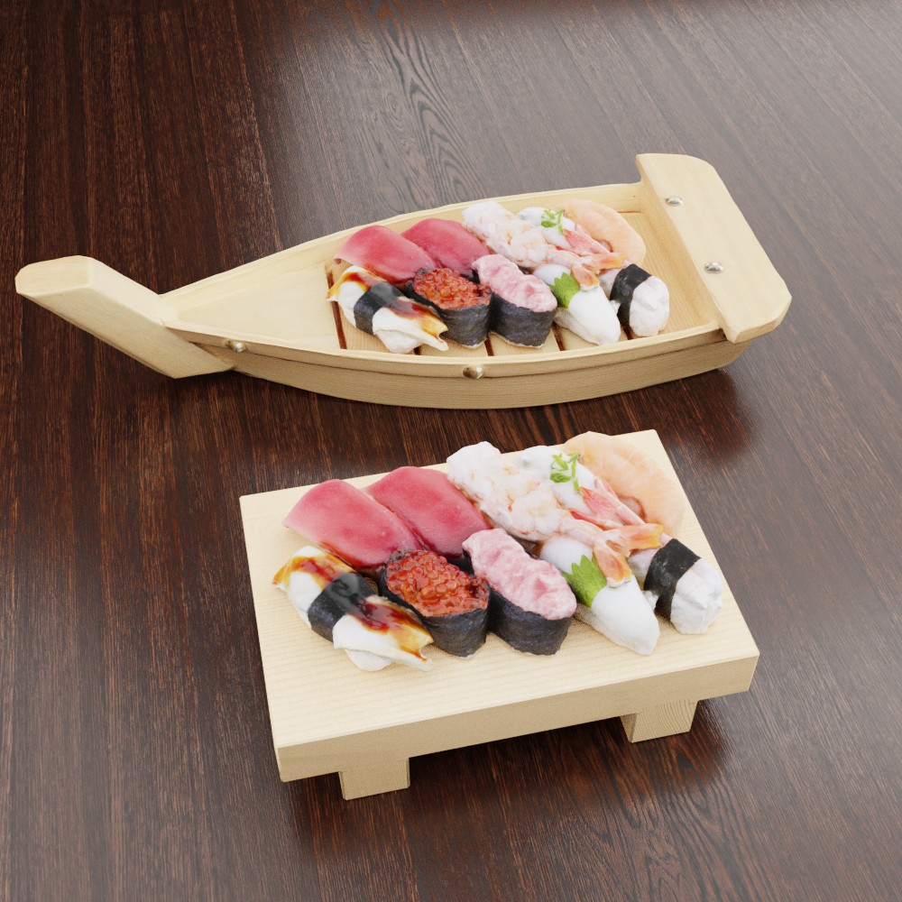 寿司3Dフリーモデル