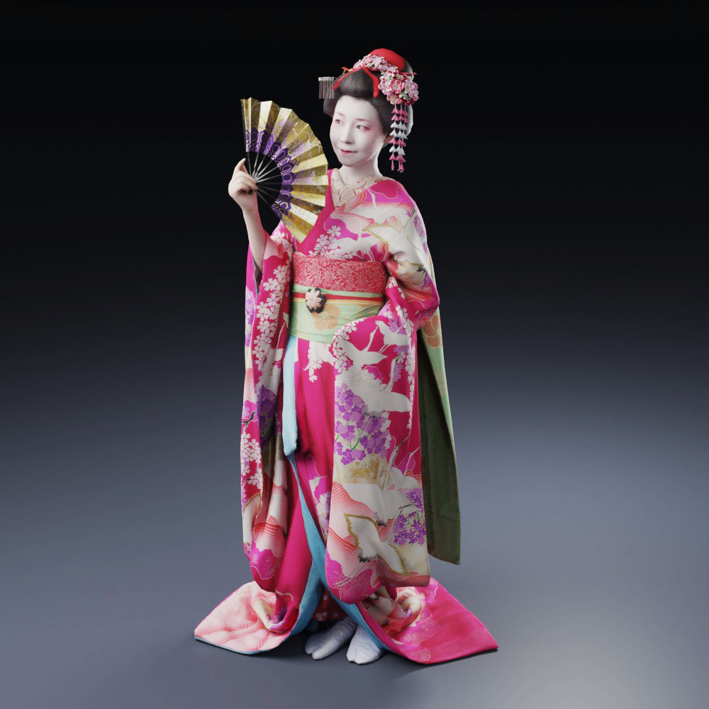 舞妓3Dモデル-3Dスキャン完成画像